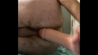 Huge dildo anal