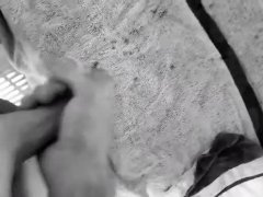 Black and White Solo Cumshot