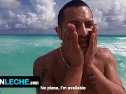 Preview 2 of Antuan Is Enjoying The Blue Sea Under The Hot Cancun Sun While The Cameraman Films Him - LatinLeche