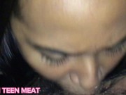 Preview 3 of 18 year old teen girl sucks alll the milk out of daddys fat cock like a good girl...she’s a keeper.