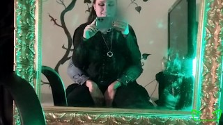 I Am Bathing My Gothic Cat In Front Of The Mirror Greencatfromhell