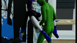 Beast Boy and Raven camera angle two