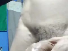 Young guy playing with Huge cock