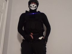 Masked Ghost Cosplayer Loves Cumming (heavy breathing)