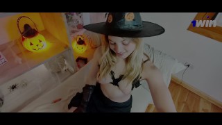 VIP4K. Mature woman is banged by her stepson on Halloween