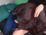 Preview 1 of young college couple fuck in their shared room without a condom