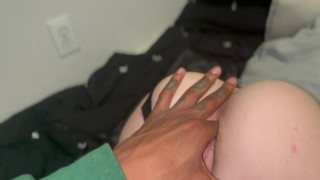 Riiizzgod licks petite college pawg perfect pink pussy Interracial POV ASMR