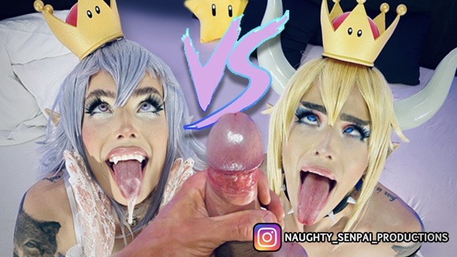 Битва BOWSETTE против BOOSETTE! (ПМВ) Косплей Ахегао, Грубый Секс, Небрежный Минет, Нейлоновые Ноги, Футфетиш