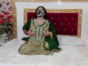 Preview 1 of Most Beautiful Indian Bride Lady Fucking Pussy By Dildo With Hindi Dirty Talking