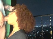 Preview 6 of fucked and cum on my face enjoying the view of the city
