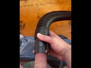 Preview 2 of Using a worksite shop vac to give myself a blowjob