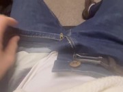 Preview 1 of POV masturbation by big cock straight guy in the office, hung and horny till cumshot