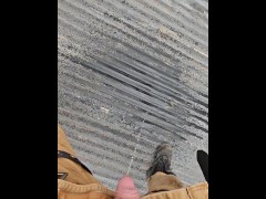 Peeing on the roof