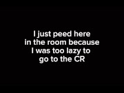 Preview 2 of I just peed here in the room because I was too lazy to go to the CR