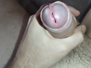 moaned from orgasm, masturbate, cum spray, big cock