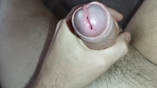 Training before sex in the cowgirl position and a bright orgasm in anticipation