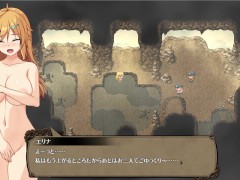 【#04 エリナと機魔の都(体験版)実況】爆乳女技師が温泉で男二人におっぱい揉まれ中出しセックスされてしまい・・(ファンタジーアニメーション同人エロゲー) - Screenshot 2 of 16 - Hentai Creampie