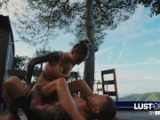 Preview 2 of Owiaks Getting Crazy Together in the Outdoor Jacuzzi - Yoga Getaway on Lust Cinema by Erika Lust