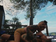 Preview 3 of Owiaks Getting Crazy Together in the Outdoor Jacuzzi - Yoga Getaway on Lust Cinema by Erika Lust