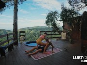 Preview 4 of Owiaks Getting Crazy Together in the Outdoor Jacuzzi - Yoga Getaway on Lust Cinema by Erika Lust