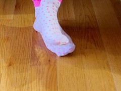 Show me how hard my cute little sheer socks make you. I want to see it. Real amateur home made.