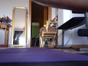 Preview 2 of spanish stepmom gets ready for nude yoga