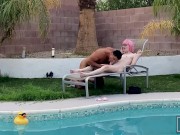 Preview 5 of REALTGIRLS: Claire & Andre Poolside!