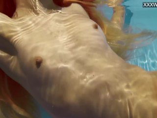 solo female, underwatershow, swimming pool, babe