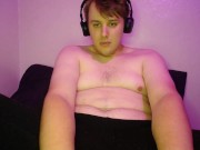 Preview 3 of Handsome, Chubby, Bi Dude Strokes His Huge Cock On Streamate