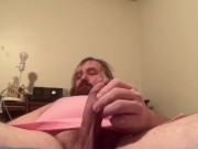 Preview 2 of Little for Big Pink Sexy Adult Romper Cum so Hard Slow Tease With New Lovense Ridge Toy Sissy Cross