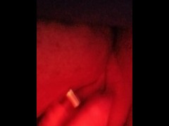 Thick light skin plays with herself