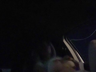 Rubbing my Tits and Pussy in PUBLIC DRIVE THRU