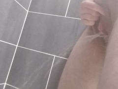 Quick standing shower piss