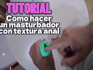 solo male, tutorial, textura anal interna, sex toy