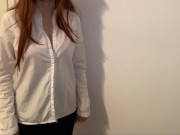 Preview 3 of Slutty Secretary Titfuck her Boss to keep her Job - BIG Boobs covered in Cum