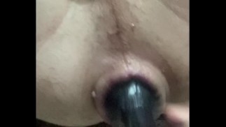 Preparing to take my first real cock