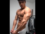 Preview 6 of Young stud undressing and Flexing