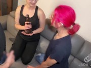 Preview 5 of Dildo representative visits me and my friend CurlyCate