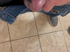 EDGED cock Shoots and drips PRECUM in Dr Office BATHROOM. DAY 39 Extended NNN