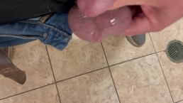 EDGED cock Shoots and drips PRECUM in Dr Office BATHROOM. DAY 39 Extended NNN