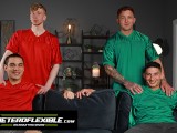 HETEROFLEXIBLE - Horny Gay Couple Jim Fit & Jeremiah Cruze Try Swinging With Their College Buddies