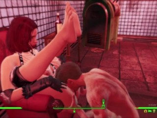 Redhead Orgasm Queen Double Fucked in Bar | Fallout 4 Sex Animation Mods