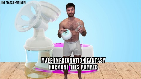 Male impregnation fantasy - hormone tits pumped