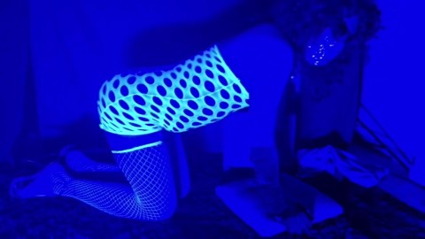 Crossdresser Karen Dior Cam Show Black light