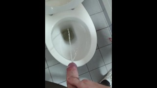 Hard Cock Pissing At Work