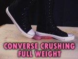 Cock Crushing Full Weight in High Converse Shoes - Bootjob, Shoejob