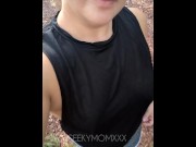 Preview 4 of Wearing a Sheer top and Stripping Nude in a Public Park