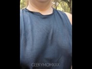 Preview 5 of Wearing a Sheer top and Stripping Nude in a Public Park