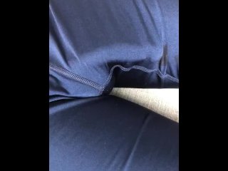 curved penis, bent dick, bulbourethral fluid, bulging shorts