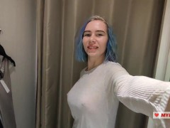 Try On Haul transparent clothes at the mall. See thru clothes. Look at me in the fitting room